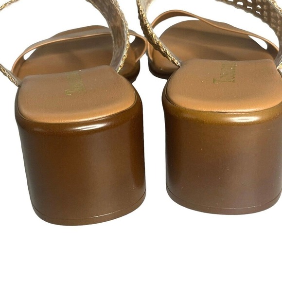 Toscanella Women’s Size 8 Gaucho Sandals Slides Raffia Chunky Heel Italy NEW - Picture 7 of 12